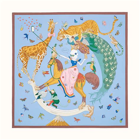 hermes scarf giraffe|Hermes Story scarf 90 .